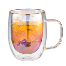 Cargar imagen en el visor de la galería, Taza Doble Vidrio Full Bloom Iridescent