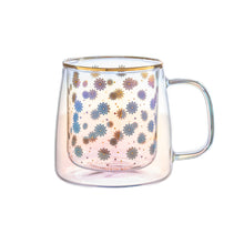 Cargar imagen en el visor de la galería, Taza Doble Vidrio Daisies and Dots