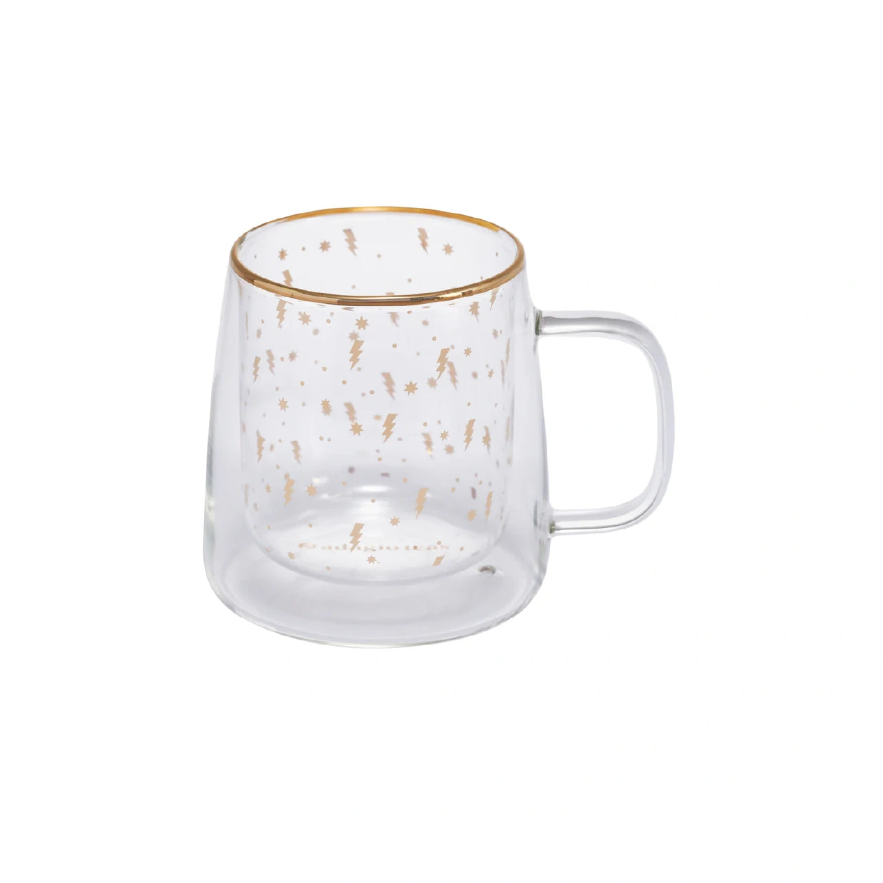 Taza Doble Vidrio Rayos