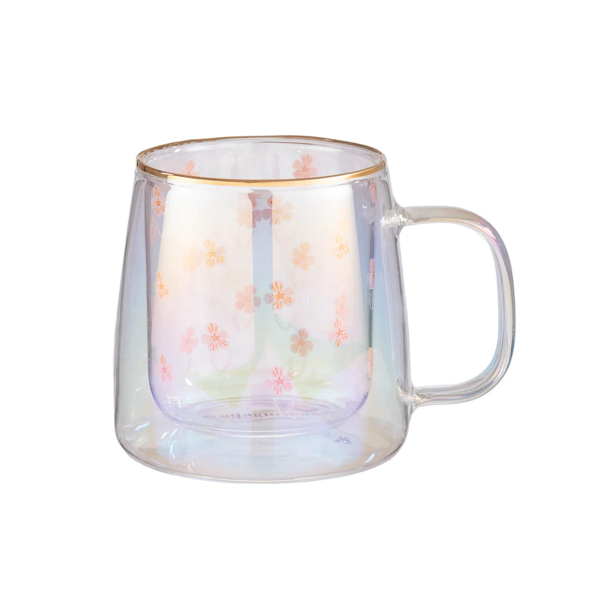 Taza Doble Vidrio Tiny Blossom