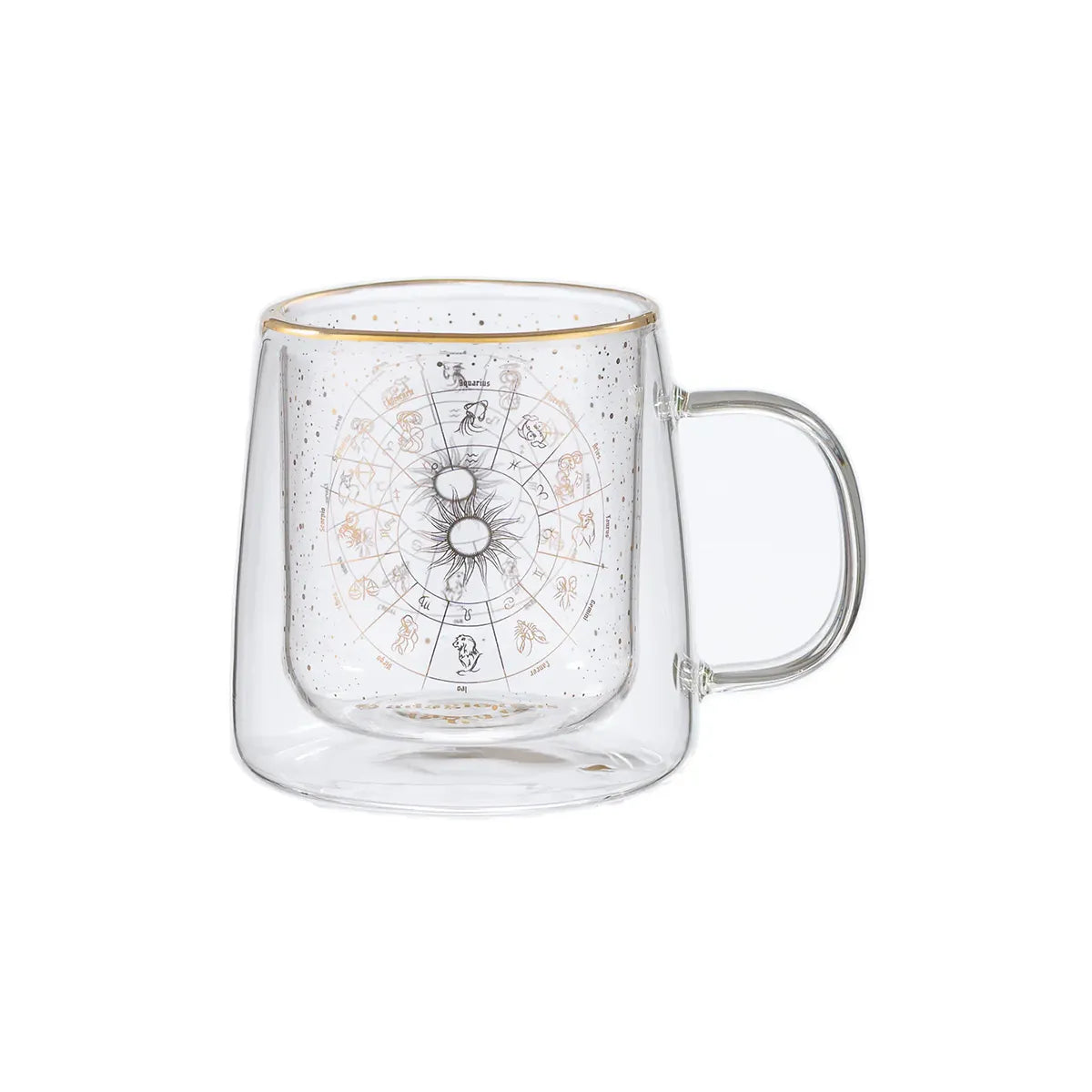 Taza Doble Vidrio Zodiac Signs