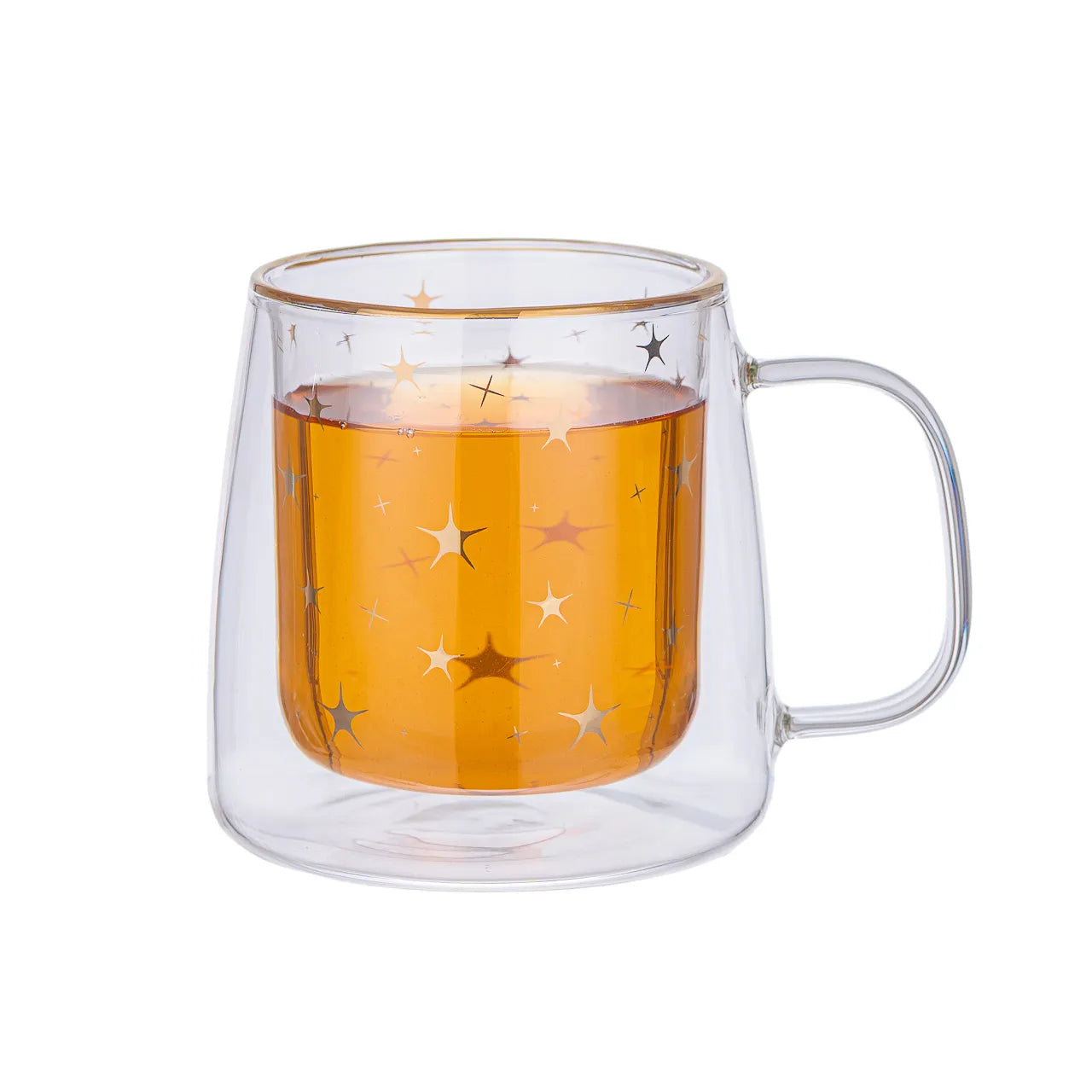 Taza Doble Vidrio Pointy Stars