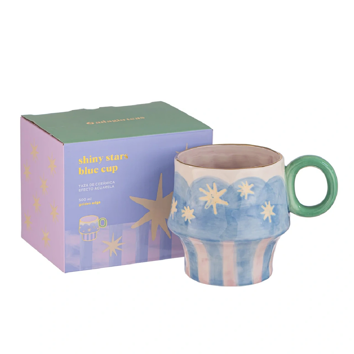 Taza Cerámica Diseño Celeste