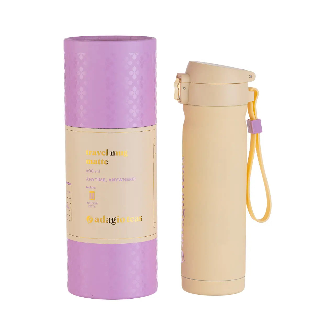 Travel Mug Yellow & Lilac