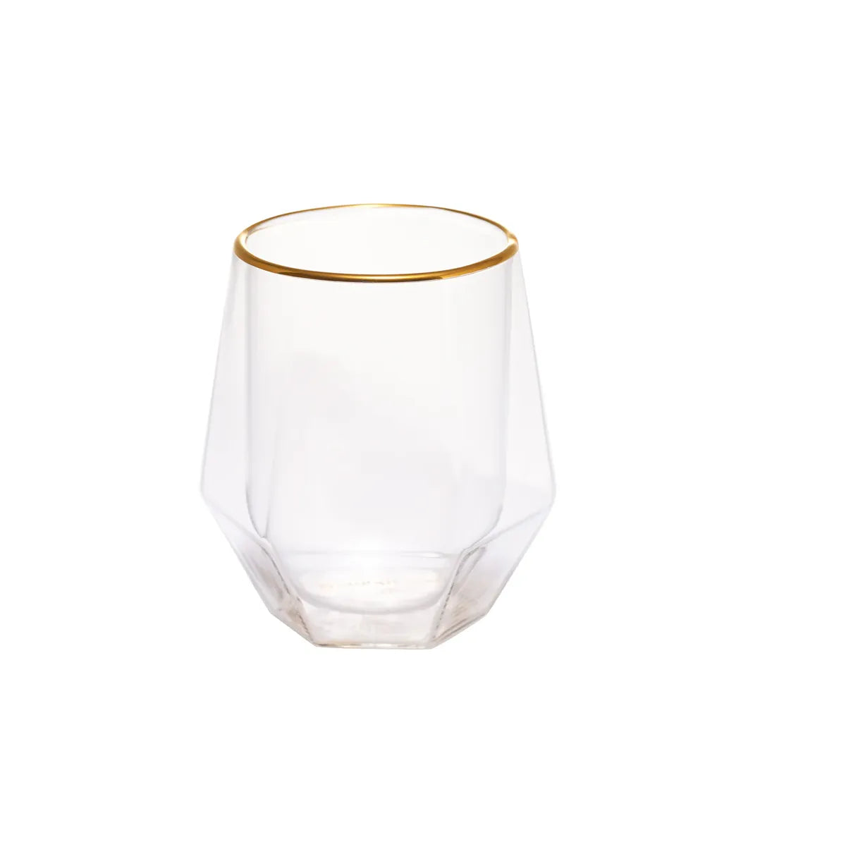 Vaso Doble Vidrio Hexagonal Clásica