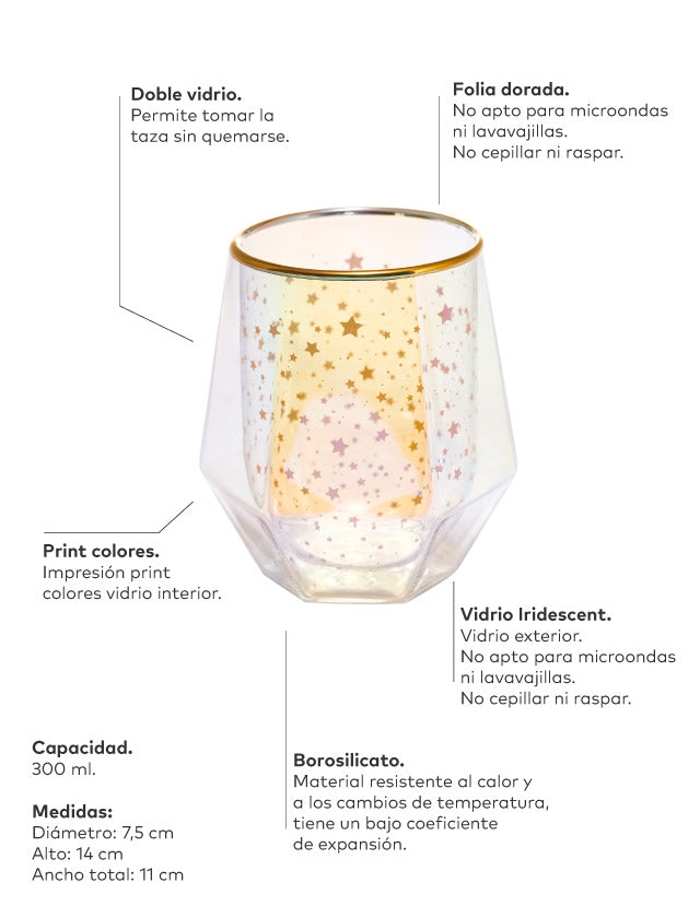 Set de vasos doble vidrio iridescent – Adagio Teas