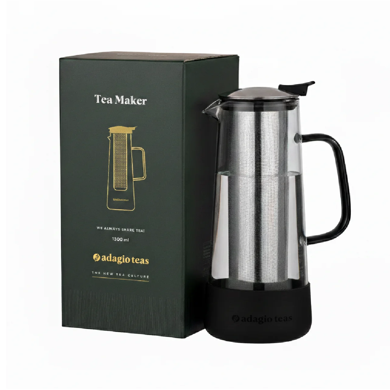 Silicone Tea Maker Black 1.3 L
