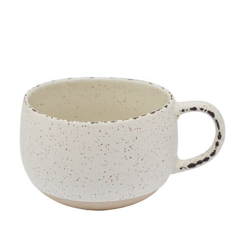 Taza Cerámica Blanca Ovalada