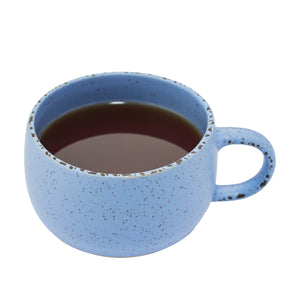 Taza Cerámica Azul Jacinto Ovalada