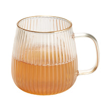 Cargar imagen en el visor de la galería, Taza Vidrio Ribbed Ambar