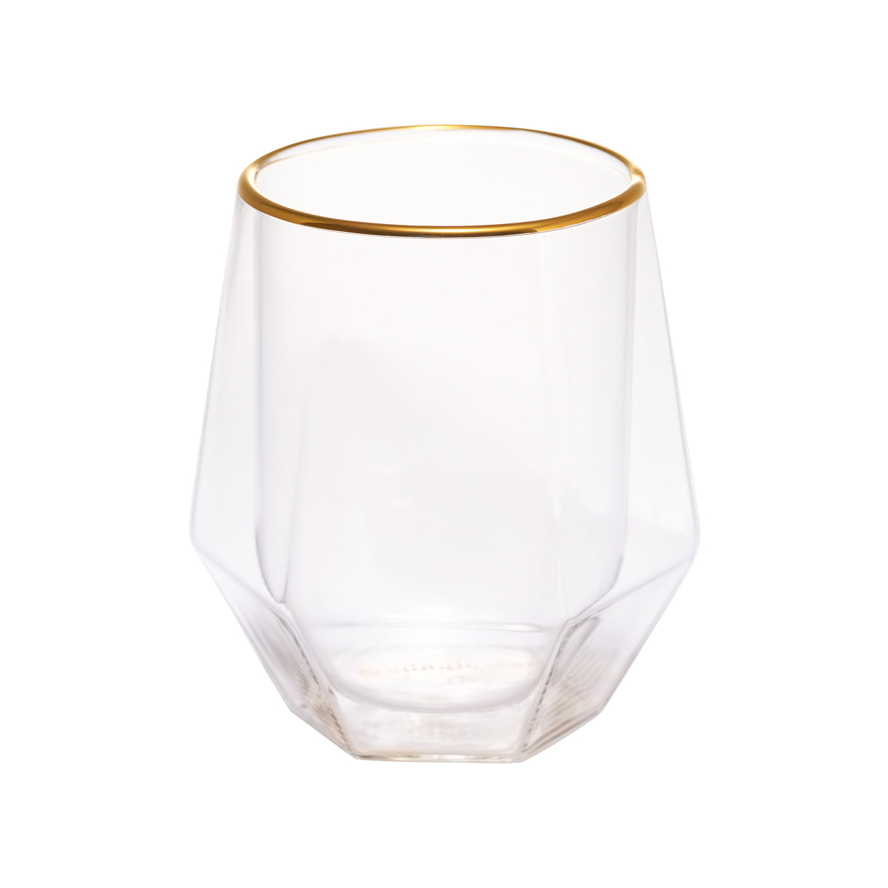 Vaso Doble Vidrio Hexagonal Clásica