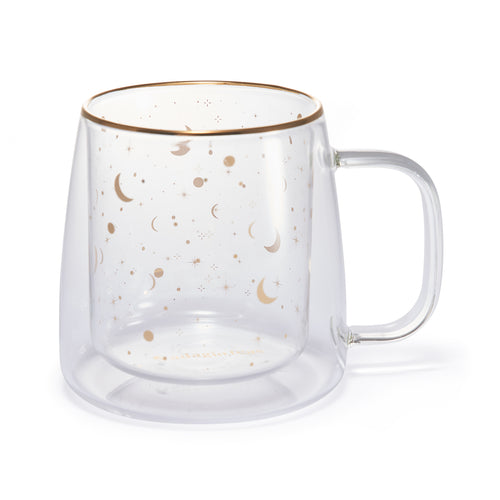 Taza Doble Vidrio Bella Luna Grande