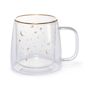 Taza Doble Vidrio Bella Luna Grande