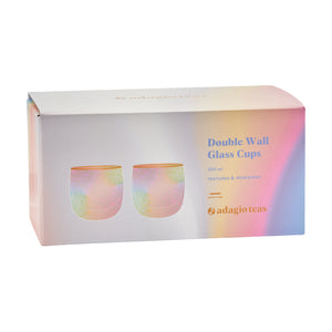 Set de vasos doble vidrio iridescent